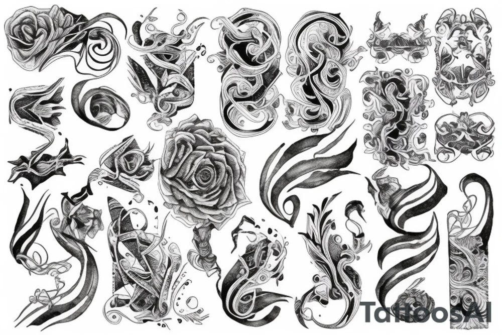 twisted pattern tattoo idea