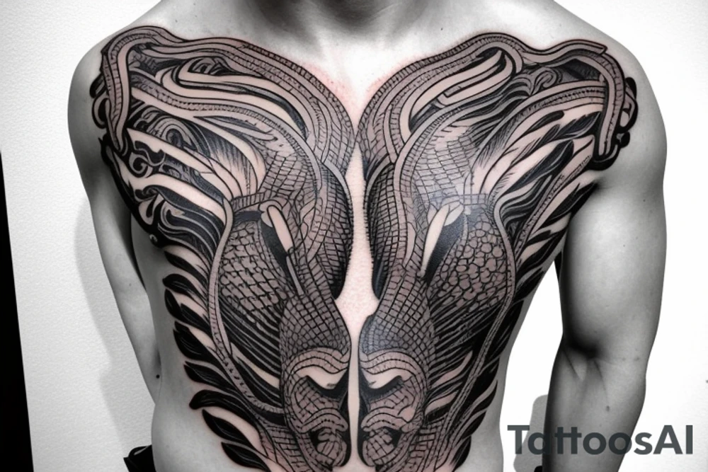 cobra on male chest tattoo idea