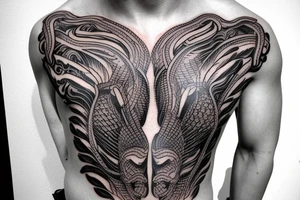 cobra on male chest tattoo idea