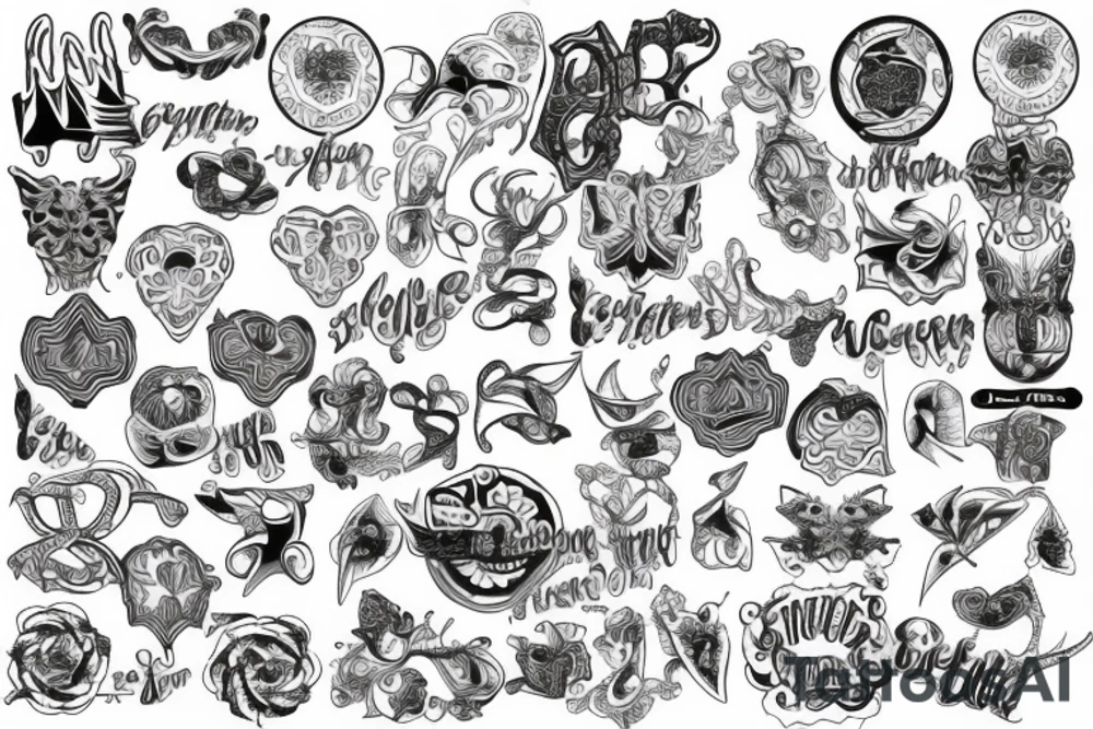 twisted pattern tattoo idea