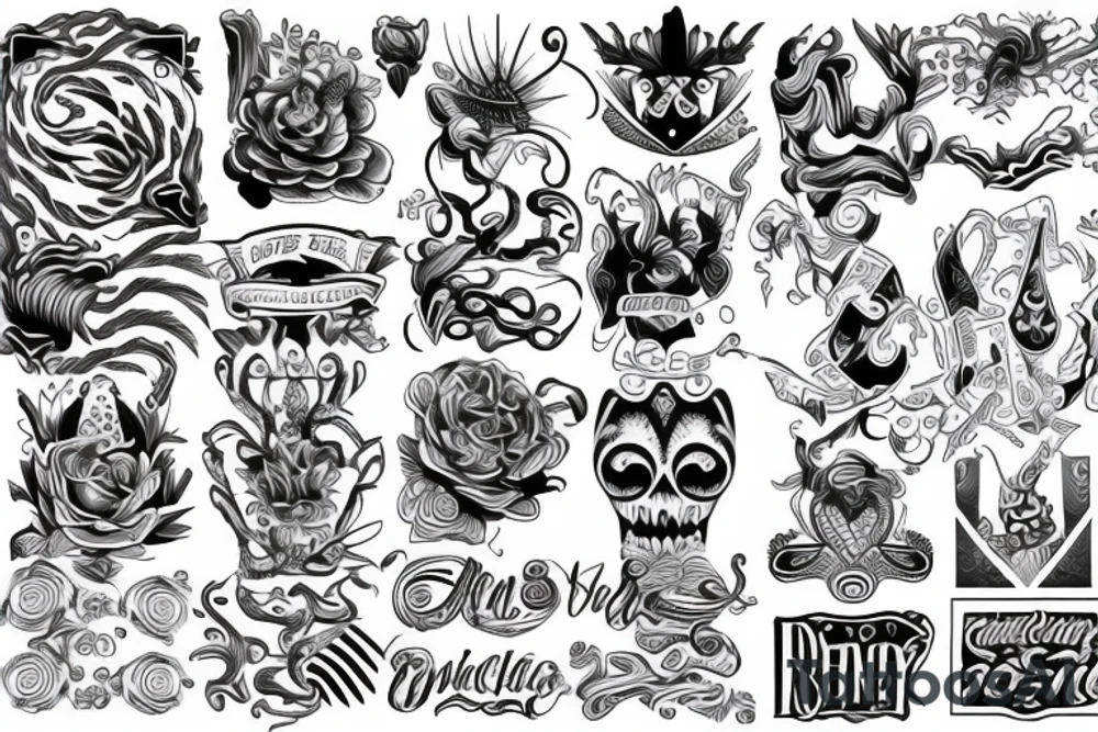 twisted pattern tattoo idea