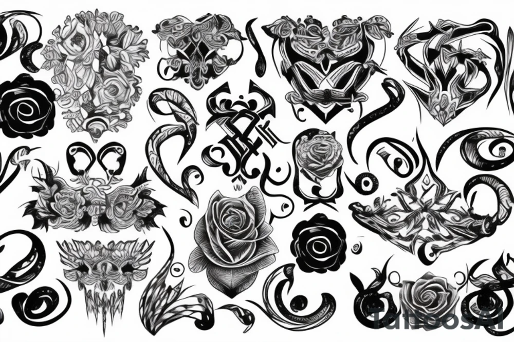 twisted pattern tattoo idea