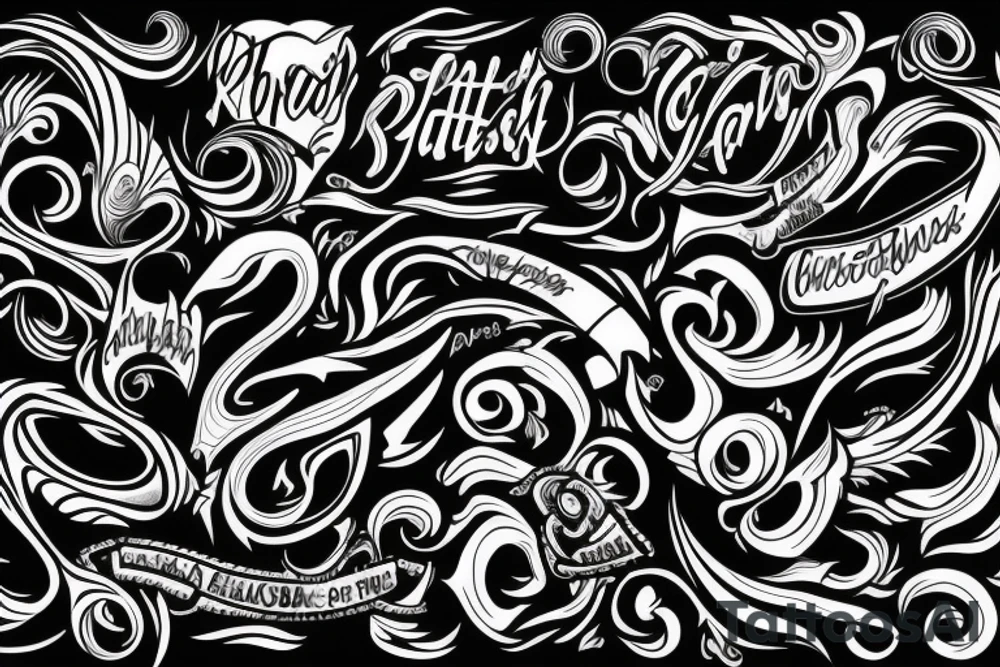twisted pattern tattoo idea