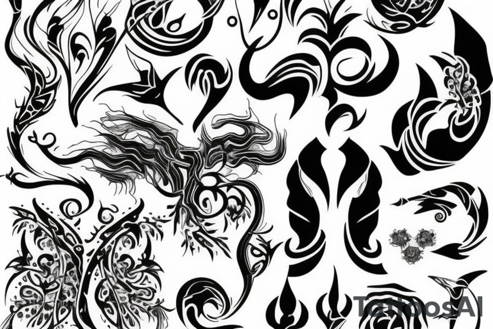 twisted pattern tattoo idea