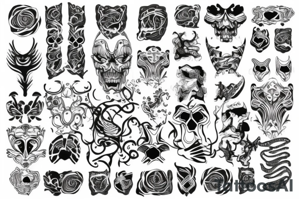 twisted pattern tattoo idea