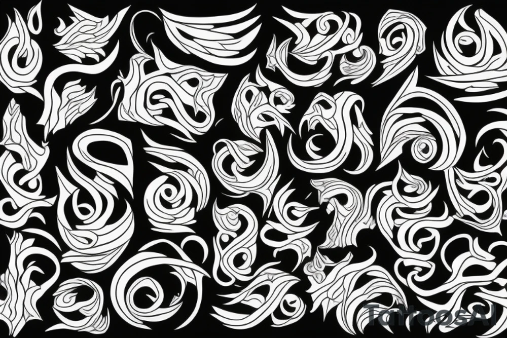 twisted pattern tattoo idea