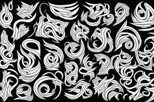 twisted pattern tattoo idea