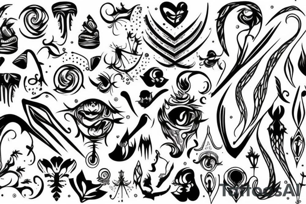 twisted pattern tattoo idea