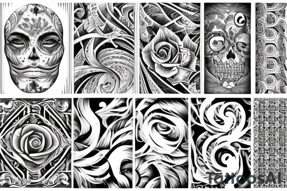 twisted pattern tattoo idea