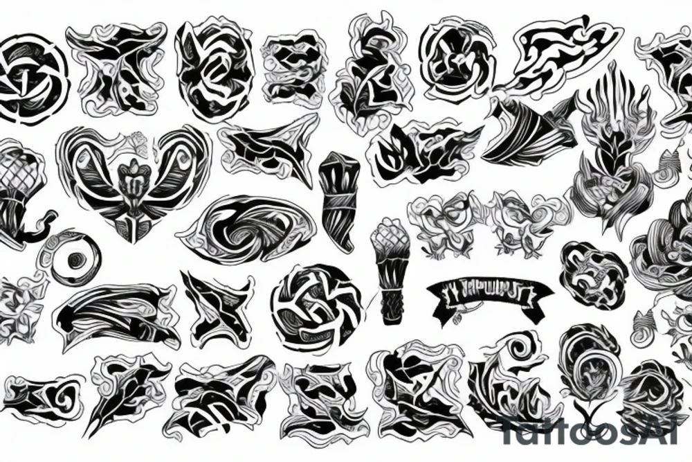 twisted pattern tattoo idea