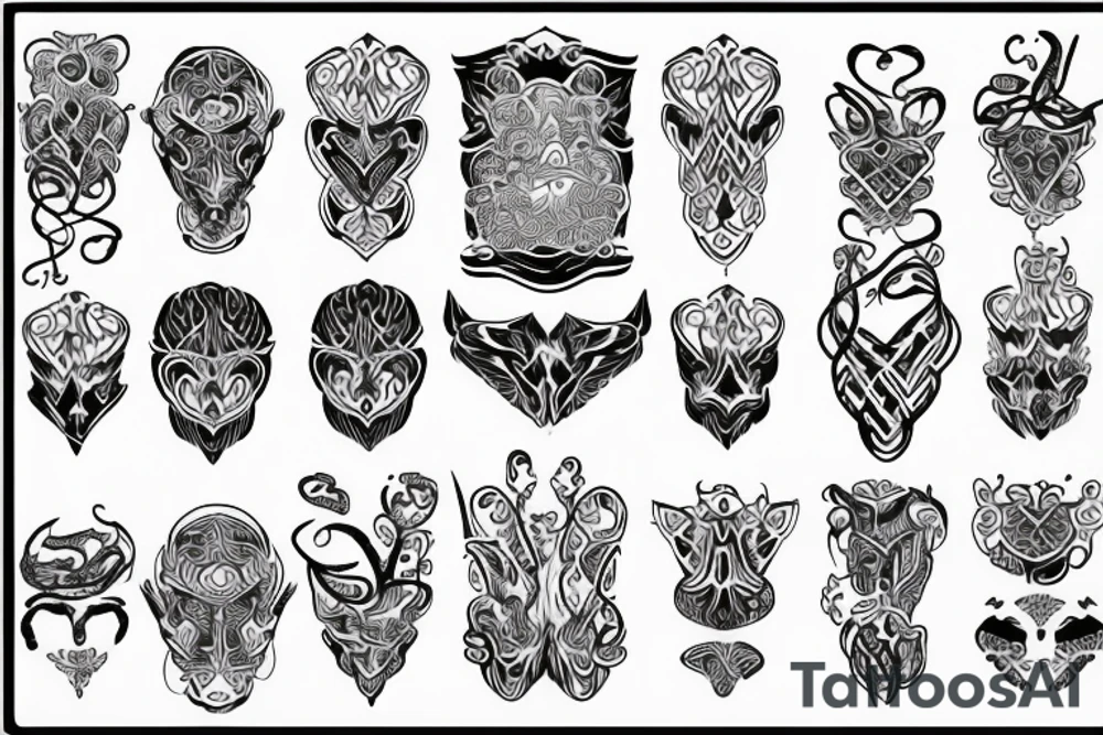 twisted pattern tattoo idea