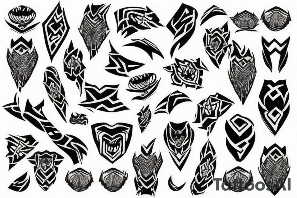 twisted pattern tattoo idea