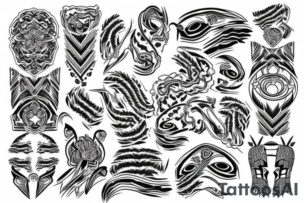 twisted pattern tattoo idea