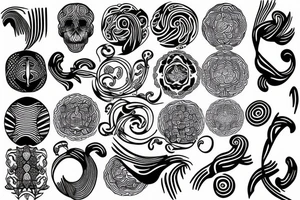 twisted pattern tattoo idea