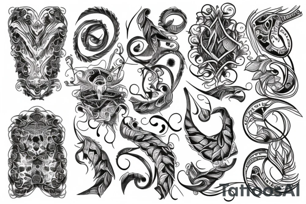 twisted pattern tattoo idea