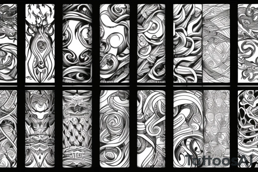 twisted pattern tattoo idea