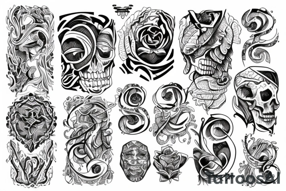 twisted pattern tattoo idea