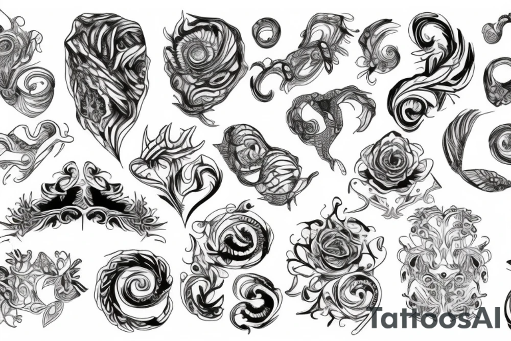 twisted pattern tattoo idea