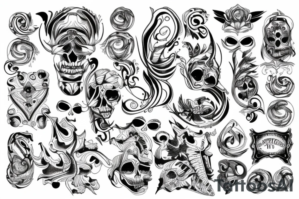 twisted pattern tattoo idea