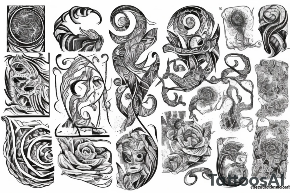 twisted pattern tattoo idea