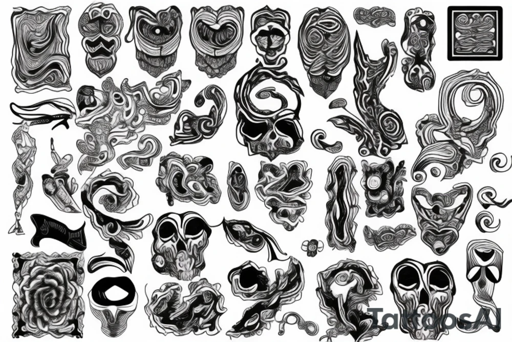 twisted pattern tattoo idea