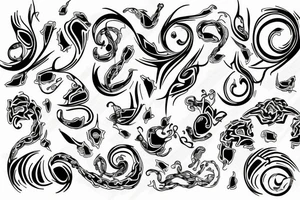twisted pattern tattoo idea