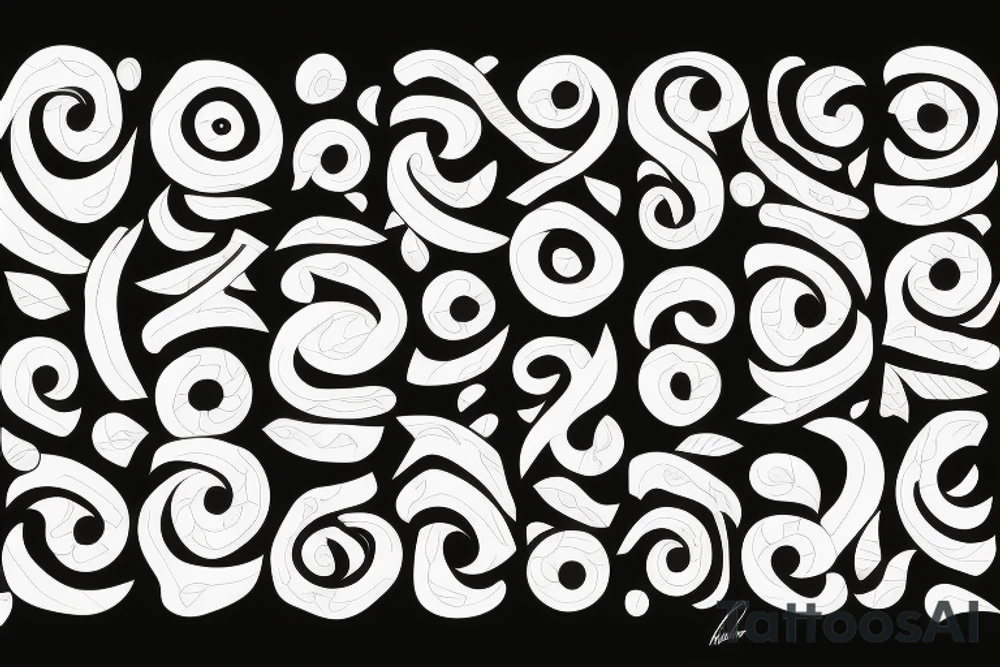 twisted pattern tattoo idea