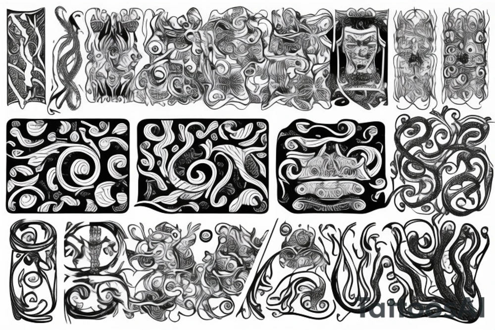 twisted pattern tattoo idea