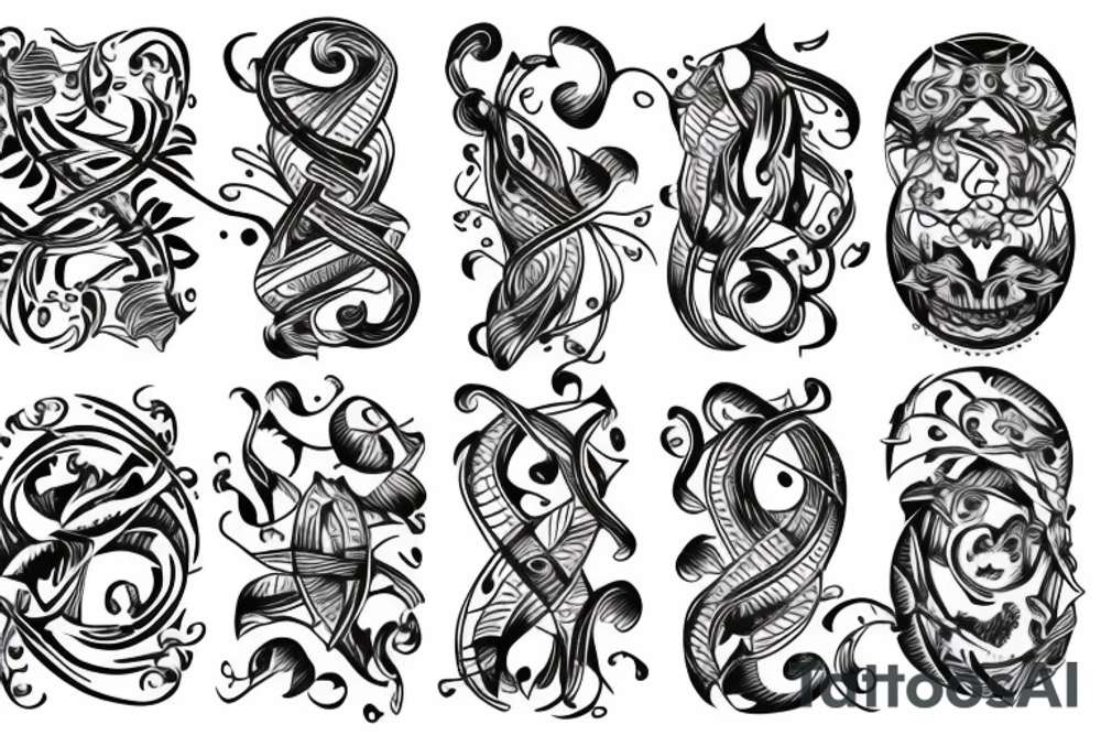 twisted pattern tattoo idea