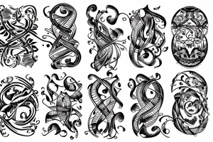 twisted pattern tattoo idea