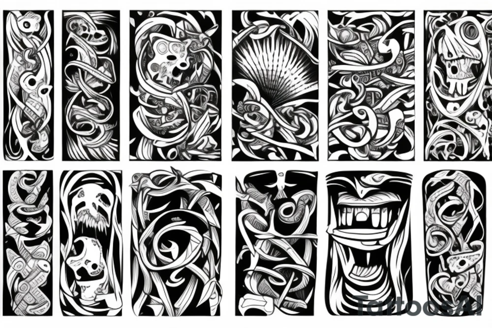 twisted pattern tattoo idea