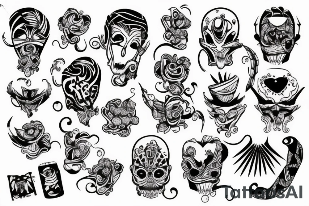 twisted pattern tattoo idea