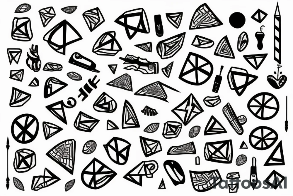 twisted pattern tattoo idea