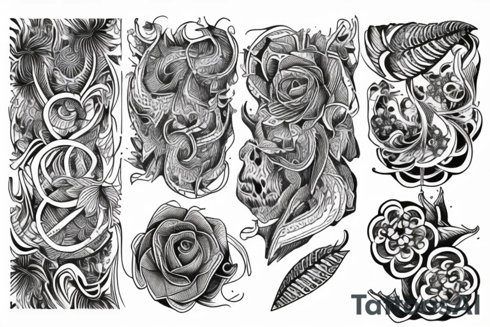 twisted pattern tattoo idea