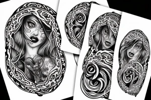 twisted pattern tattoo idea