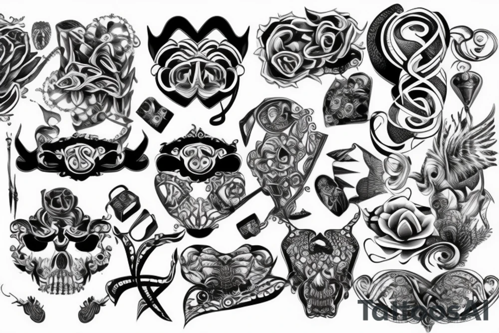twisted pattern tattoo idea