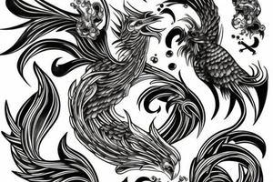 Gemini phoenix tattoo idea