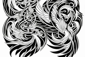 Gemini phoenix tattoo idea