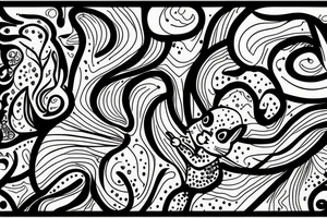 abstract squirrel tattoo idea