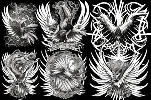 Good and evil phoenix tattoo idea