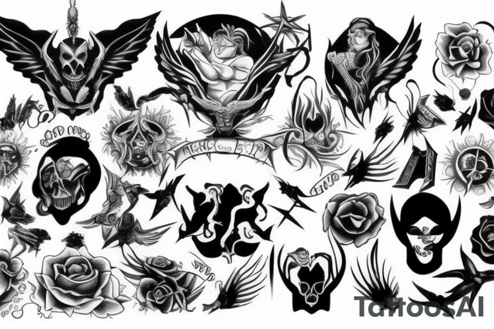 Good and Evil tattoo idea