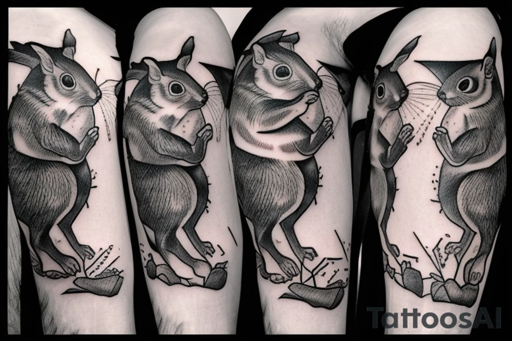 the squirrel is evil tattoo idea