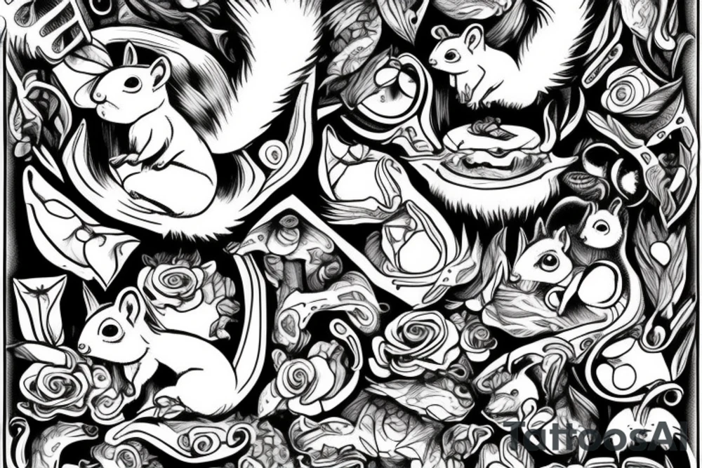 the squirrel is evil tattoo idea