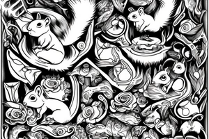 the squirrel is evil tattoo idea