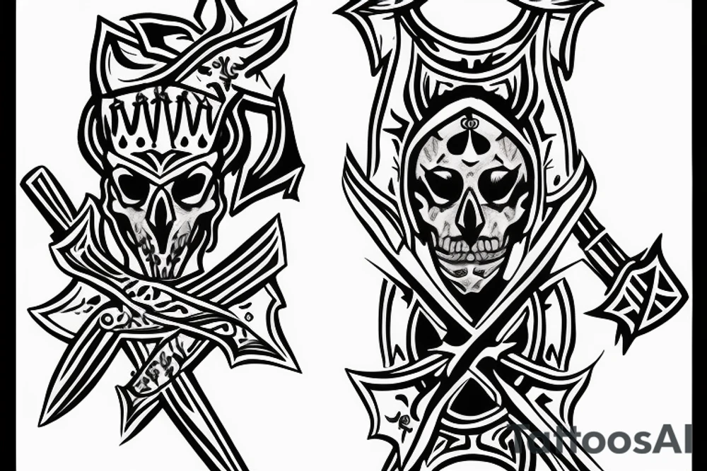 A knight with a cross tattoo idea