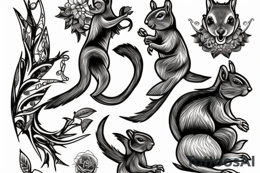 the squirrel is evil tattoo idea