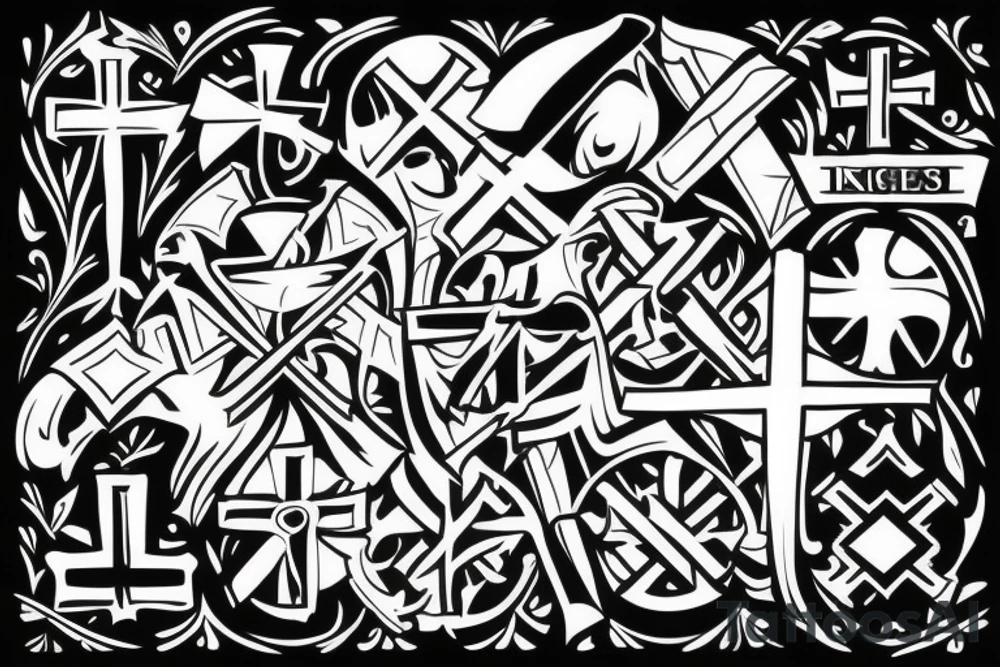 A knight with a cross tattoo idea