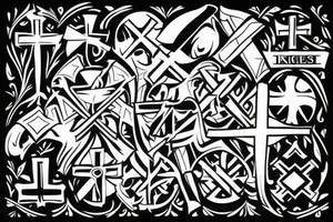 A knight with a cross tattoo idea