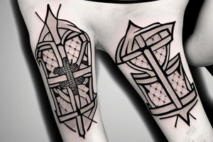 A knight with a cross tattoo idea