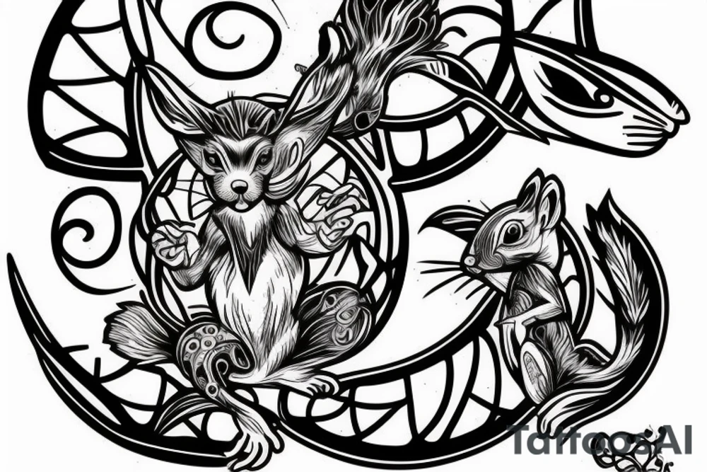 the squirrel is evil tattoo idea